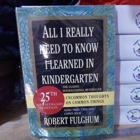 Jual Buku Cetak All I Really Need To Know I Learned In Kindergarten Shopee Indonesia
