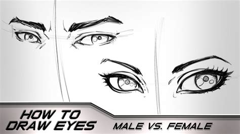 How To Draw Eyes Male Vs Female Step By Step Narrated How To Draw