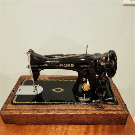 1948 Singer Sewing Machine 15 91 Potted Motor Fully Tested In Tiger