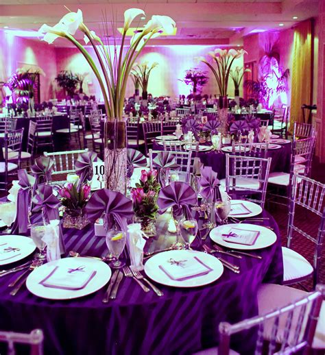Fun Wedding Reception Set Up In Our Ballroom With Lots Of Uplighting