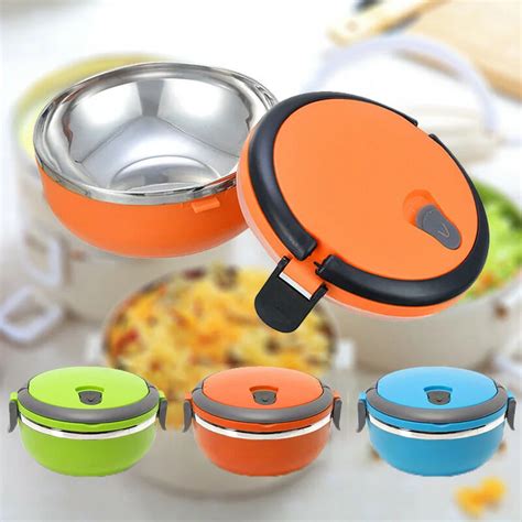 Outlet Shopping Best Trade In Prices Portable Thermal Insulated Round Lunch Box Stainless Steel