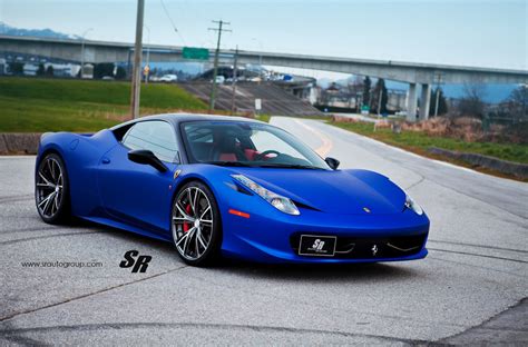 Gallery Blue Ferrari 458 Italia On Pur Wheels