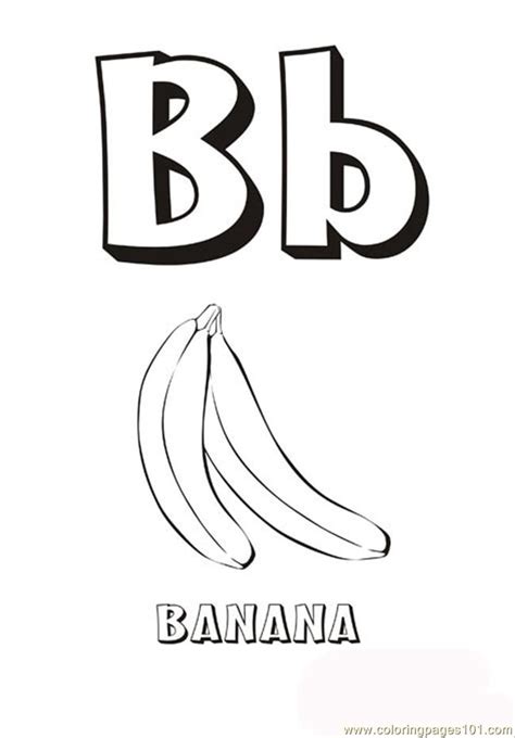 Alphabet Letter B Coloring Page - Free Alphabets Coloring Pages