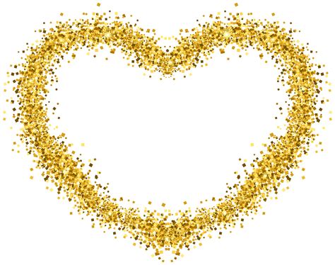 Decorative Gold Heart Transparent Image Gallery