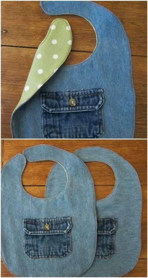 54 façons incroyables de réutiliser ses vieux jeans vieux jeans coudre simple bavette bebe