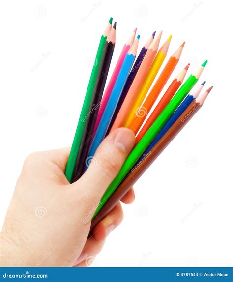 Human Hand Holding Pencils Stock Images Image 4787544