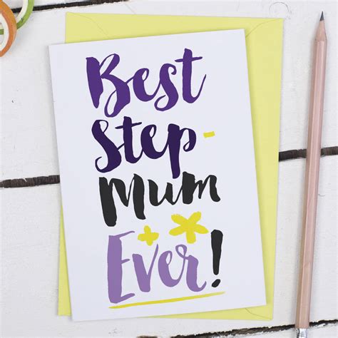 best step mum ever mother s day card by alexia claire