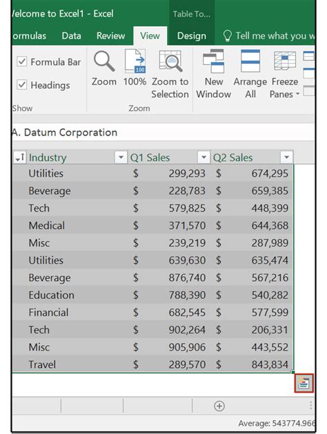 Where Is Quick Analysis Button In Excel Vilhe