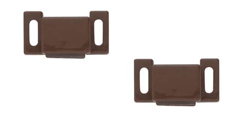 2 Pack Double Magnetic Touch Latch Brown With Strikes C07775l Br U