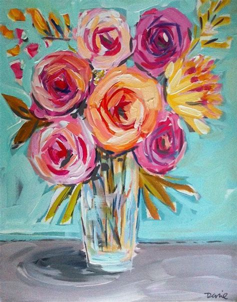 1000 Ideas About Flower Painting Canvas On Pinterest Painting