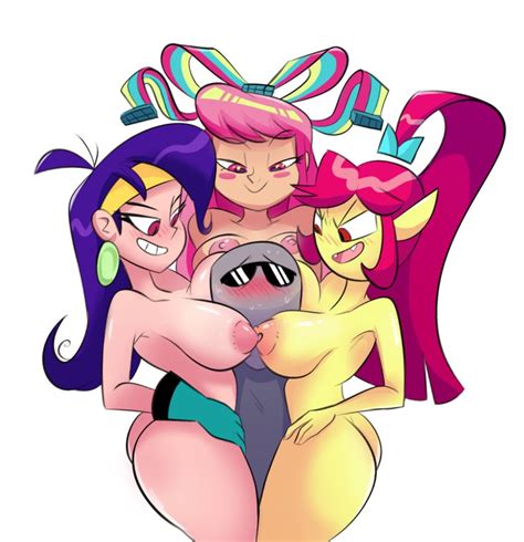 Rule 34 3girls Crossover Female Fany Gravity Falls Herny Mighty Magiswords Multiple Girls