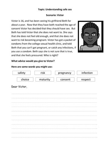 sre scenario understanding safe sex teaching resources