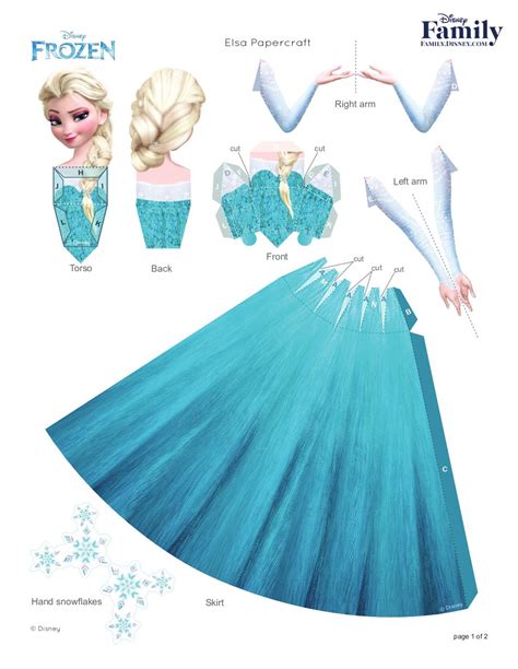 Disney Frozen Elsa Papercraft Craft Printable 0913 Fdcom Fichier Pdf