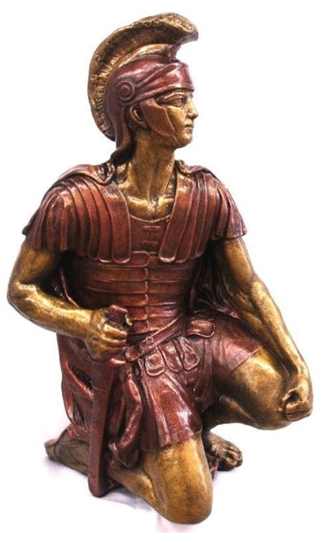 Kneeling Roman Soldier Sculpture Greek Statue 24 Etsy
