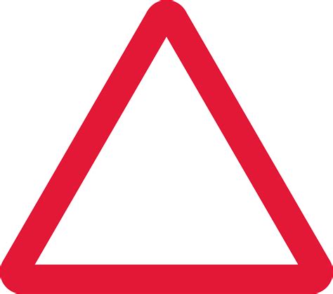 Uk Traffic Sign Blank Triangle Road Sign Blank Triangle Road Sign Hd