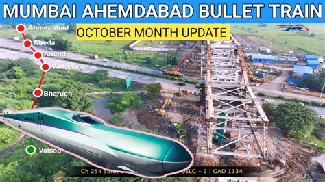 mumbai ahemdabad bullet train october month progress nhrcl first bullet train corridor in