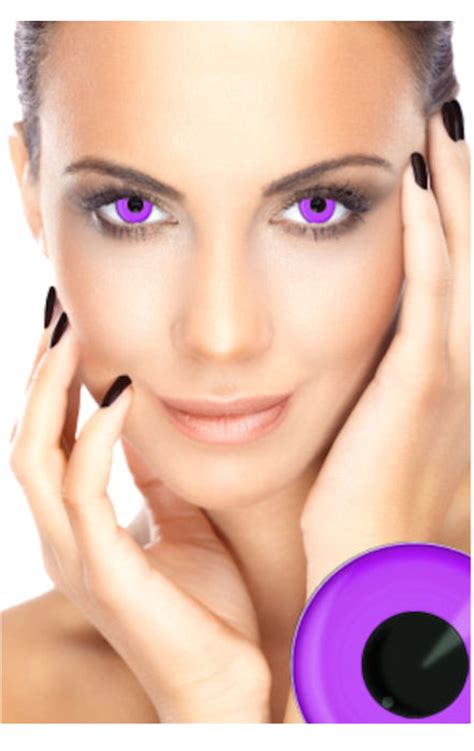Violet UV Contact Lenses | White contact lenses, Contact ...