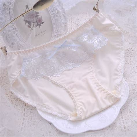 Hot Sale Panty Lovely Lace Panties Embroidery High Waist Milk Silk