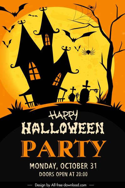 Halloween Poster Vectors Free Download 11926 Editable Ai Eps Svg