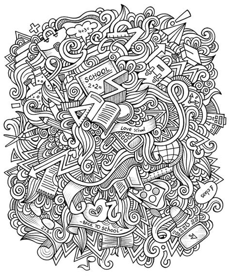 It's easy to find the one you need. School doodles by balabolka, via Behance | Ilustrasi