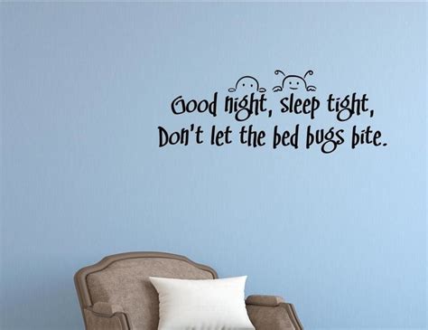Good Night Sleep Tight Dont Let The Bed Bugs Bite Wall Decor