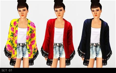 Updated Now Base Game Compatible Accessory Kimono Jackets By Modish