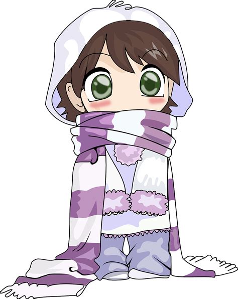 Girl Cute Cold Winter Anime Transparent Image Anime Cute Little
