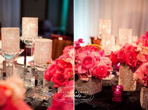 Glitz And Glamour Bling Centerpieces Valentine Wedding Project