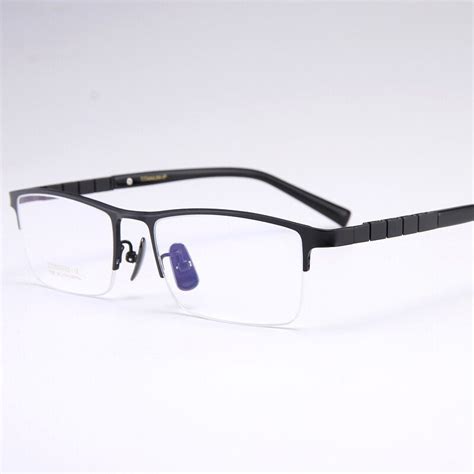 bclear men s semi rim square titanium eyeglasses my91068 semi rim bclear matte black matte black