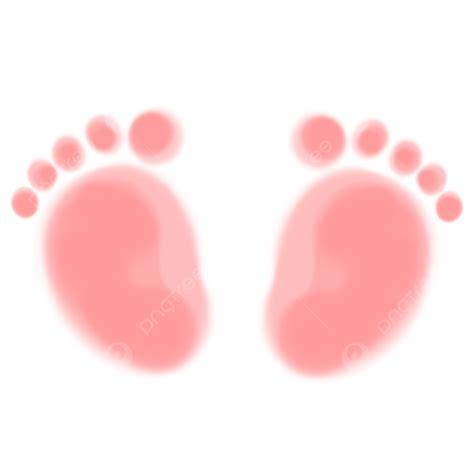 Pink Watercolor Baby Footprints Baby Footprint Watercolor Png