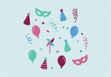 Colorful Party Elements 154769 Vector Art At Vecteezy