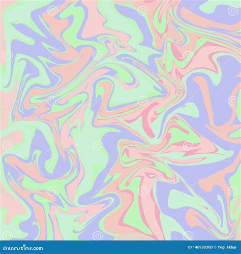 Marble Hologram Background Design Template Stock Vector Illustration