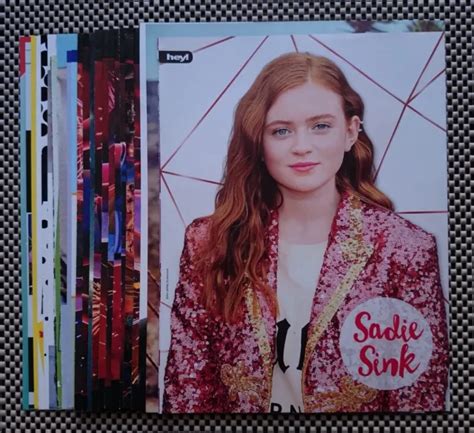 Stranger Things Millie Bobby Brown Sadie Sink Cast Posters Clippings