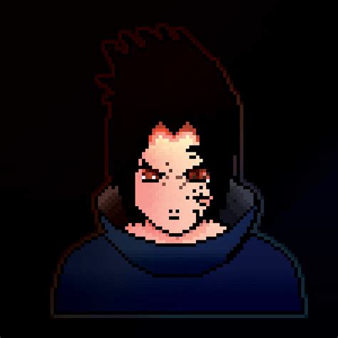 New To Pixel Art 100x100 Sasuke I Struggled With The Eyes But Im