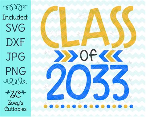 Class Of 2033 Svg Graduation Svg End Of School Year Etsy