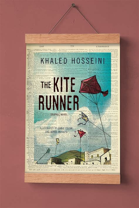 Book Cover Of The Kite Runner By Khaled Hosseini Literary Etsy