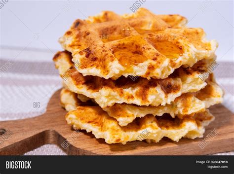 Waffles Honey Close Image And Photo Free Trial Bigstock