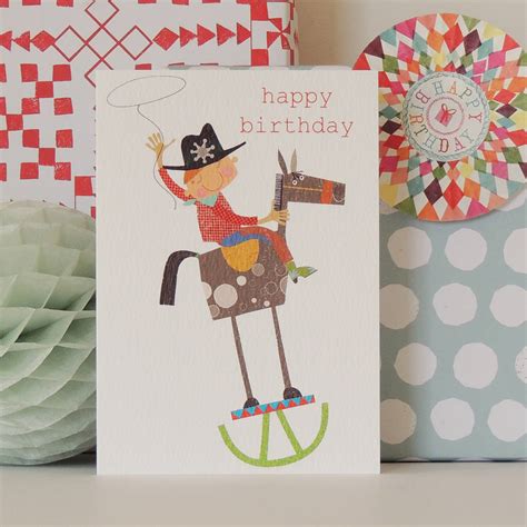 Create your own unique greeting on a cowboy card from zazzle. cowboy birthday card by kali stileman publishing | notonthehighstreet.com