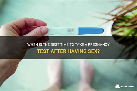 When Is The Best Time To Take A Pregnancy Test After Having Sex
