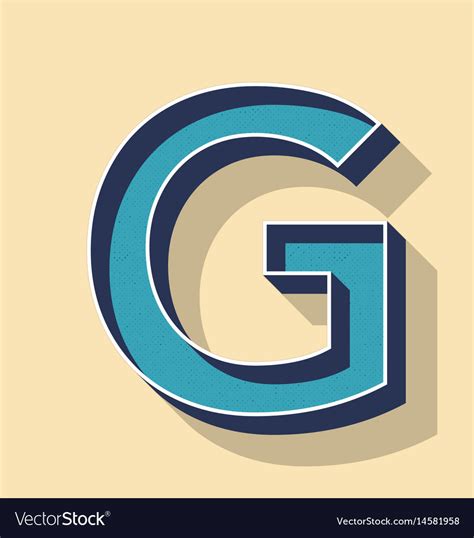 Letter G Retro Text Style Fonts Concept Royalty Free Vector Hot Sex
