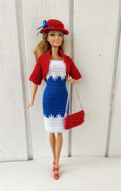 barbie vêtements barbie au crochet robe pour barbie doll etsy
