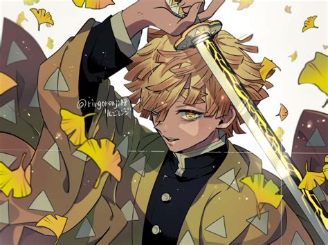 Maybe you would like to learn more about one of these? agatsuma zenitsu all male blonde hair japanese clothes kimetsu no yaiba male petals ringorenji ...