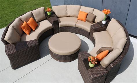 Patio furniture sets constructed from wicker are extremely low maintenance. China Patio Rattan Wicker Sofa Set Round Outdoor Patio ...