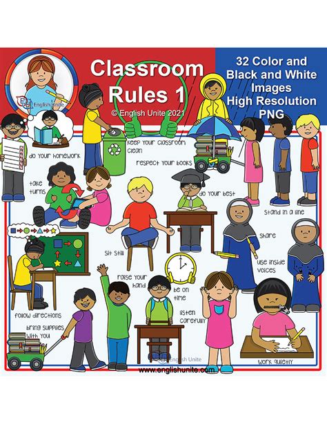 English Unite Clip Art Classroom Rules 1 Dos