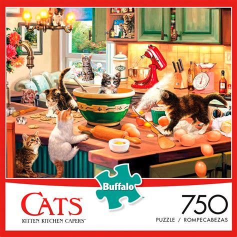 Jigsaw Puzzle Cats Kitten Kitchen Capers 750 Piece Jigsaw Puzzle