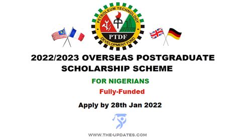 Ptdf Overseas Postgraduate Scholarship Scheme In The United Kingdom