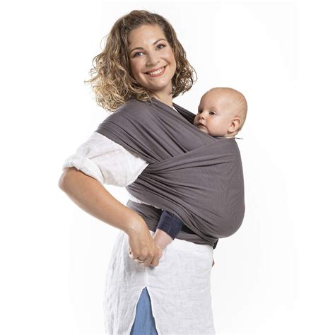 Boba Wrap Baby Carrier Organic Dark Grey Original Stretchy Infant