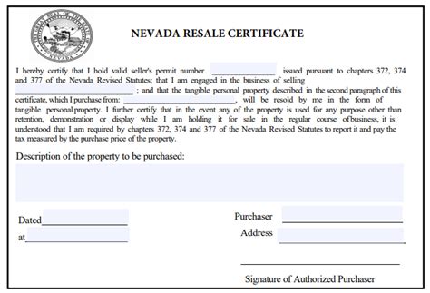 Whenever a sales and use tax rate changes, the corresponding jurisdictional reporting code is replaced with a new code. How to get a Nevada Resale Certificate - StartingYourBusiness.com