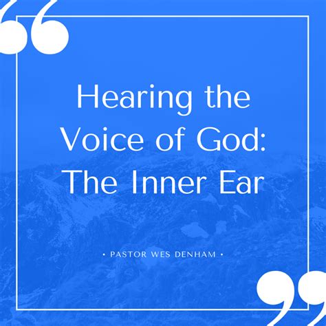 Hearing The Voice Of God The Inner Ear 5 29 16 Calvary Chapel Troy