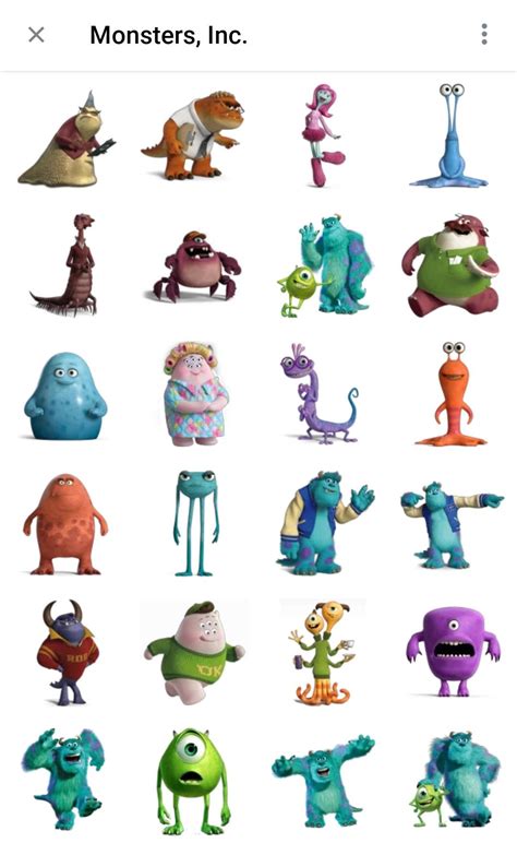 Monster Inc Telegram Sticker Packs Monsters Inc Characters Cartoon
